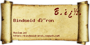 Bindseid Áron névjegykártya